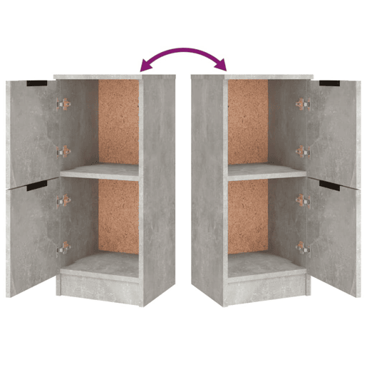 vidaXL Aparadores 3 pcs derivados de madeira cinzento cimento