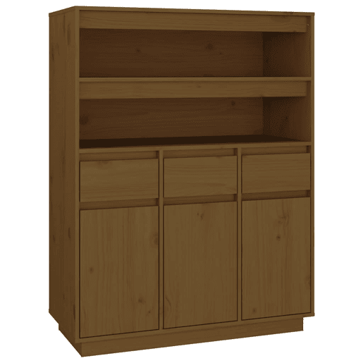 vidaXL Aparador alto 89x40x116,5 cm pinho maciço castanho-mel vidaXL Aparador alto 89x40x116,5 cm pinho maciço castanho-mel