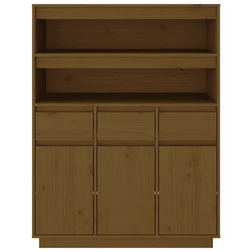 vidaXL Aparador alto 89x40x116,5 cm pinho maciço castanho-mel vidaXL Aparador alto 89x40x116,5 cm pinho maciço castanho-mel