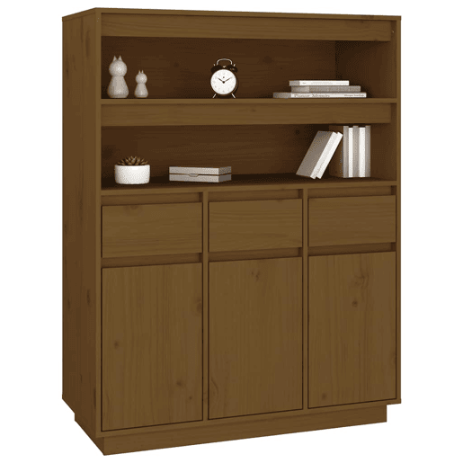 vidaXL Aparador alto 89x40x116,5 cm pinho maciço castanho-mel vidaXL Aparador alto 89x40x116,5 cm pinho maciço castanho-mel