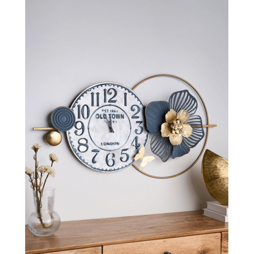 Relógio de parede BERKERIUM 90 cm Metal Azul