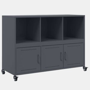 vidaXL Aparador 100,5x39x72 cm aço antracite