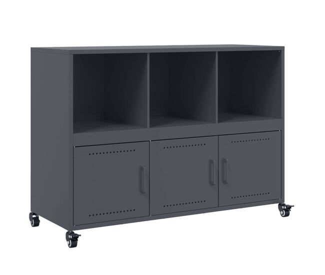 Vidaxl aparador acero gris antracita 100,5x39x72 cm