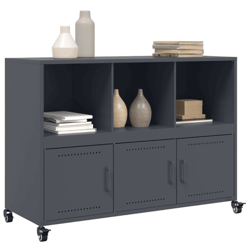 vidaXL Aparador 100,5x39x72 cm aço antracite vidaXL Aparador 100,5x39x72 cm aço antracite
