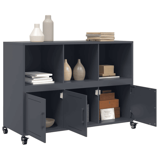 vidaXL Aparador 100,5x39x72 cm aço antracite vidaXL Aparador 100,5x39x72 cm aço antracite