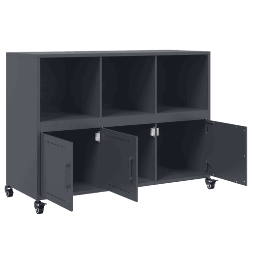 vidaXL Aparador 100,5x39x72 cm aço antracite vidaXL Aparador 100,5x39x72 cm aço antracite
