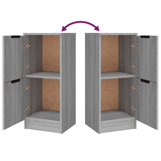 vidaXL Aparadores 3 pcs madeira processada cinzento sonoma