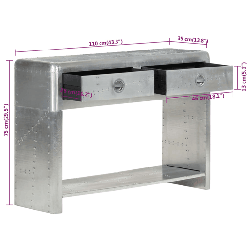 vidaXL Aparador estilo aviador 110x35x75 cm metal vidaXL Aparador estilo aviador 110x35x75 cm metal