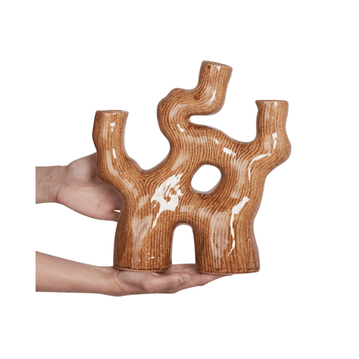 Jarro de flores BARBUS Grés 31 cm Castanho Jarro de flores BARBUS Grés 31 cm Castanho