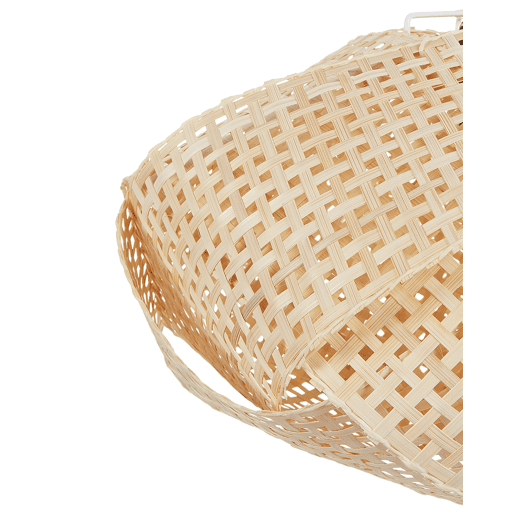 Candeeiro suspenso HALIL Madeira de bambu Creme