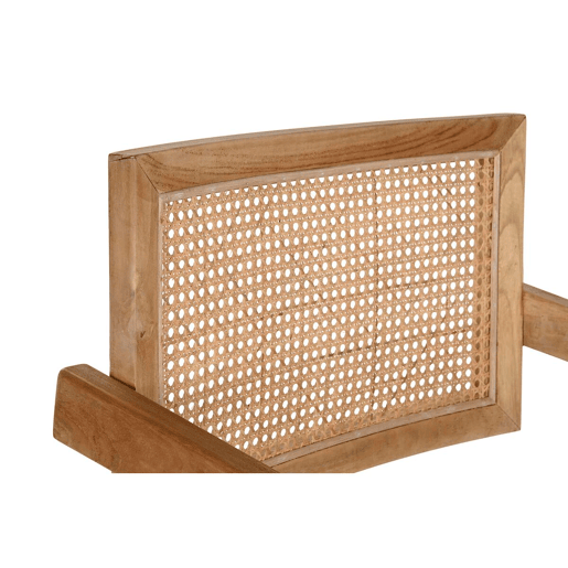 Cadeira de Sala de Jantar DKD Home Decor Natural Teca Rotim (58 x 56 x 82 cm)