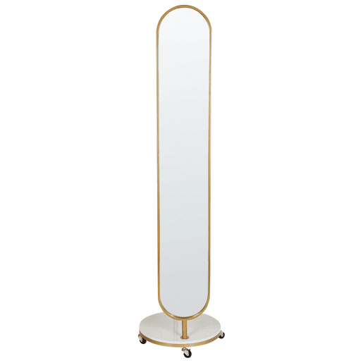 Bengaleiro com espelho LORENA 172 cm Metal Dourado