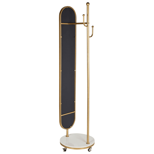 Bengaleiro com espelho LORENA 172 cm Metal Dourado