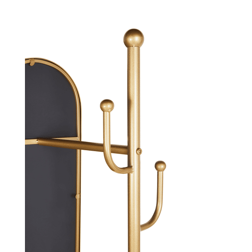 Bengaleiro com espelho LORENA 172 cm Metal Dourado