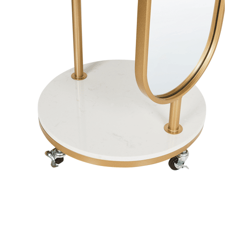 Bengaleiro com espelho LORENA 172 cm Metal Dourado