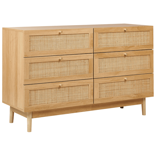 Cómoda 6 gavetas NIVO Castanho claro Cómoda 6 gavetas NIVO Castanho claro