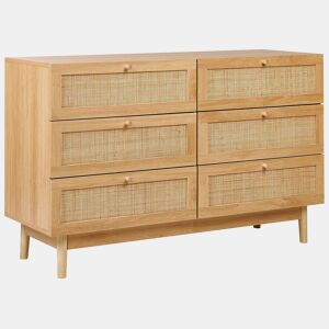 Cómoda 6 gavetas NIVO Castanho claro