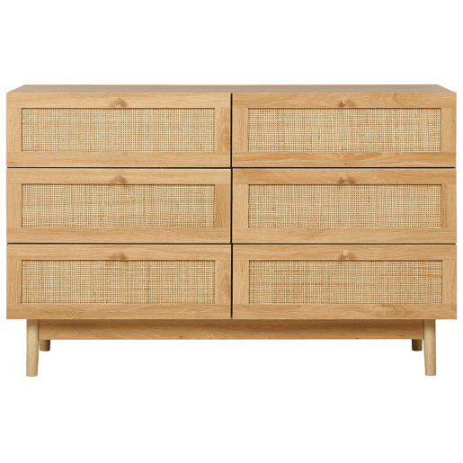 Cómoda 6 gavetas NIVO Castanho claro Cómoda 6 gavetas NIVO Castanho claro