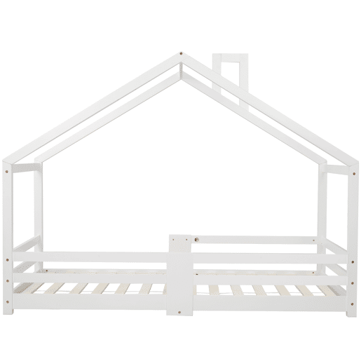 Cama de criança,cama-casa de madeira de pinho 90x200cm,branco