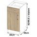 Armario de cocina LIMA con encimera 40 Armario de cocina LIMA con encimera 40 Blanco/ Madera