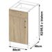 Armario de cocina LIMA con encimera 50 Armario de cocina LIMA con encimera 50 Blanco/ Madera