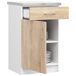 Armario de cocina LIMA con encimera 50 Armario de cocina LIMA con encimera 50 Blanco/ Madera