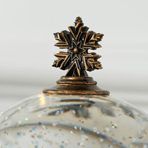 HOMCOM Bola de Neve com Música e Luzes Globo de Neve com Cena de Pai Natal e Criança Decoração de Natal Bronze HOMCOM Bola de Neve com Música e Luzes Globo de Neve com Cena de Pai Natal e Criança Decoração de Natal Bronze