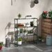 Estantería para Planta Acero Outsunny Estantería para Planta Acero Outsunny Verde