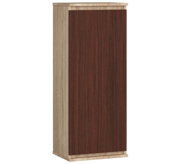 Armario colgante akord w40 roble sonoma 40 cm 1 puerta frente en color wenge 3 estantes 40x30x99 cm