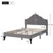 Cama de matrimonio de terciopelo 140x203 Cama de matrimonio de terciopelo 140x203 Gris
