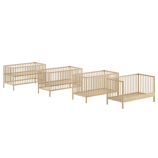 Cama extraível Vipack Meryl Wood 70x140 com estrado de ripas