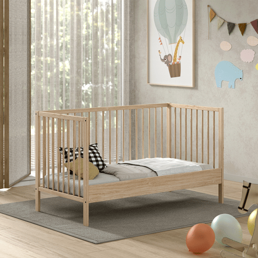 Cama extraível Vipack Meryl Wood 70x140 com estrado de ripas