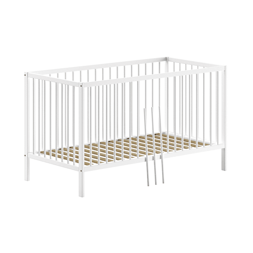Cama extraível Vipack Meryl 70x140 com estrado de ripas Branco