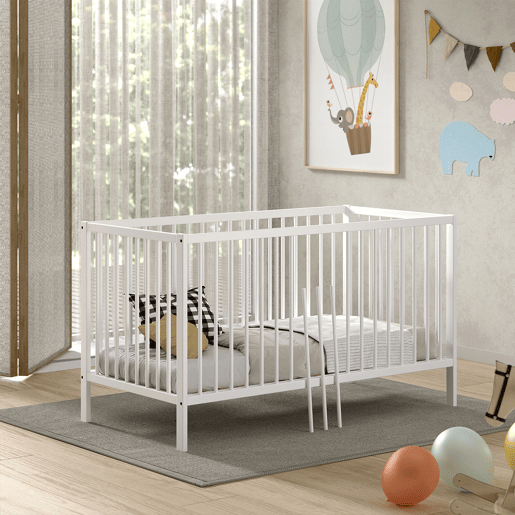 Cama extraível Vipack Meryl 70x140 com estrado de ripas Branco