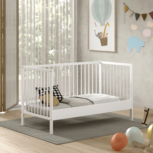 Cama extraível Vipack Meryl 70x140 com estrado de ripas Branco