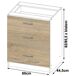 Armario de cocina LIMA con encimera 60 Armario de cocina LIMA con encimera 60 Blanco/ Madera