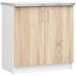 Armario de cocina LIMA con encimera 80 Armario de cocina LIMA con encimera 80 Blanco/ Madera