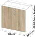 Armario de cocina LIMA con encimera 80 Armario de cocina LIMA con encimera 80 Blanco/ Madera