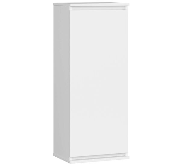 Armario colgante akord w40 blanco 40 cm 1 puerta frente en color blanco 3 estantes 40x30x99 cm