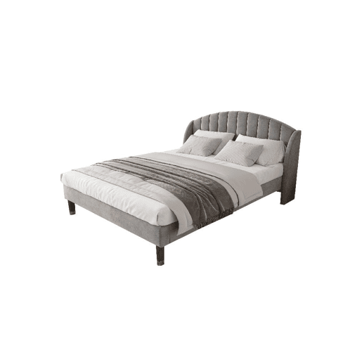 Cama de casal de veludo 160x200cm,cinzento Cama de casal de veludo 160x200cm,cinzento
