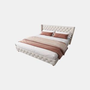 Cama de casal de linho 180x200cm,bege