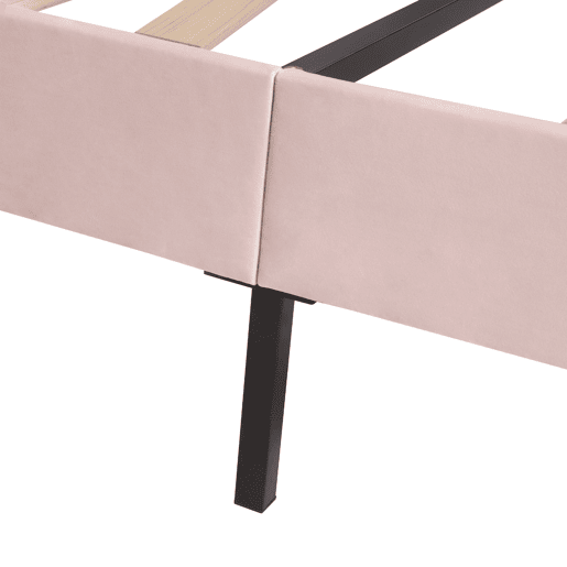 Cama de casal de veludo 140x200cm,rosa