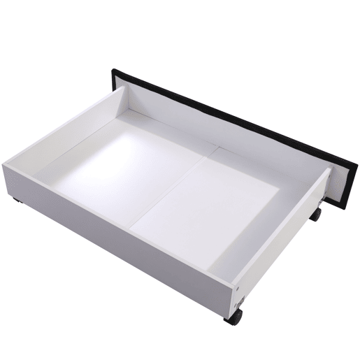 Cama de casal de veludo 180x200cm com 2 gavetas,preto