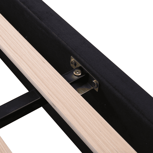 Cama de casal de veludo 180x200cm com 2 gavetas,preto