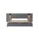 Cama de matrimonio de terciopelo con espacio de almacenamiento 248x206 Cama de matrimonio de terciopelo con espacio de almacenamiento 248x206 Gris