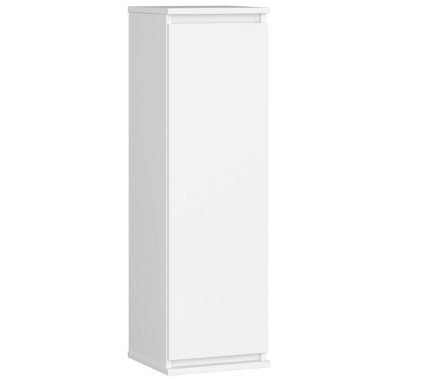 Armario colgante akord w30 blanco 30 cm 1 puerta frente en color blanco 3 estantes 30x30x99 cm