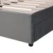 Cama de matrimonio de terciopelo con 2 cajónes 166x207 Cama de matrimonio de terciopelo con 2 cajónes 166x207 Gris