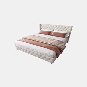 Cama de casal de linho 160x200cm,bege