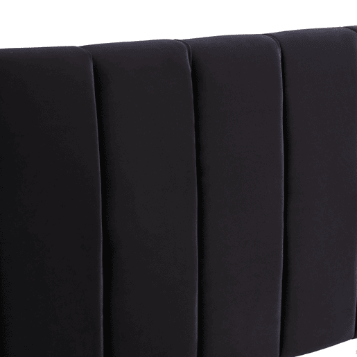 Cama de casal de veludo 160x200cm com 2 gavetas,preto
