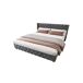Cama de matrimonio de terciopelo 149x195 Cama de matrimonio de terciopelo 149x195 Gris